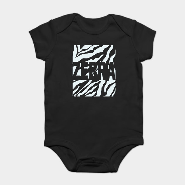 Zebra Pattern - Artistic Minimalist Vector Art - Typography Baby Bodysuit by TuncGK